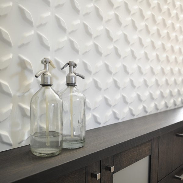 Contemporary bathroom enhanced with 12 Checker 3D PVC wall panels