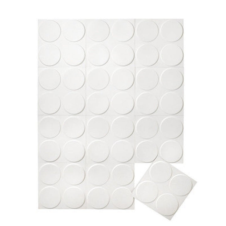 Close-up of a single Cirque 3D PVC wall panel with embossed circles