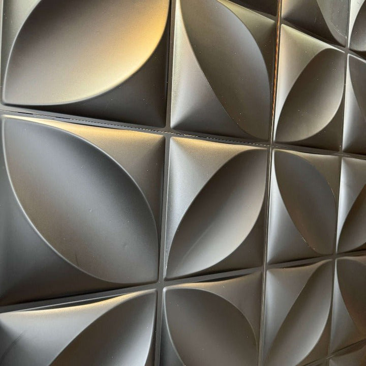Black Clover 3D PVC wall panel featuring a circular geometric pattern at an angled viewpoint