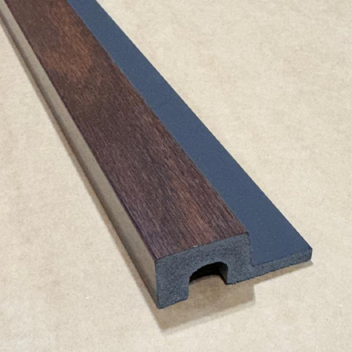 Starting piece profile of Dark Walnut Slat Wall Eco Panel