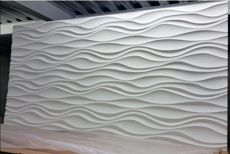 Jet Stream 3D MDF Wall Panels adding a three-dimensional effect to a living room