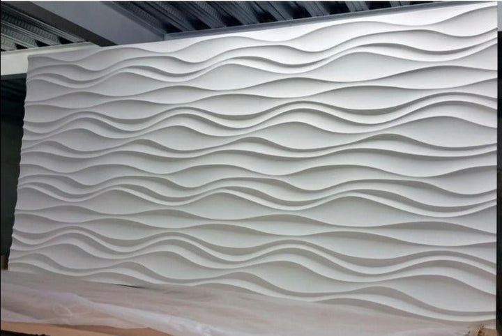 Jet Stream 3D MDF Wall Panels adding a three-dimensional effect to a living room