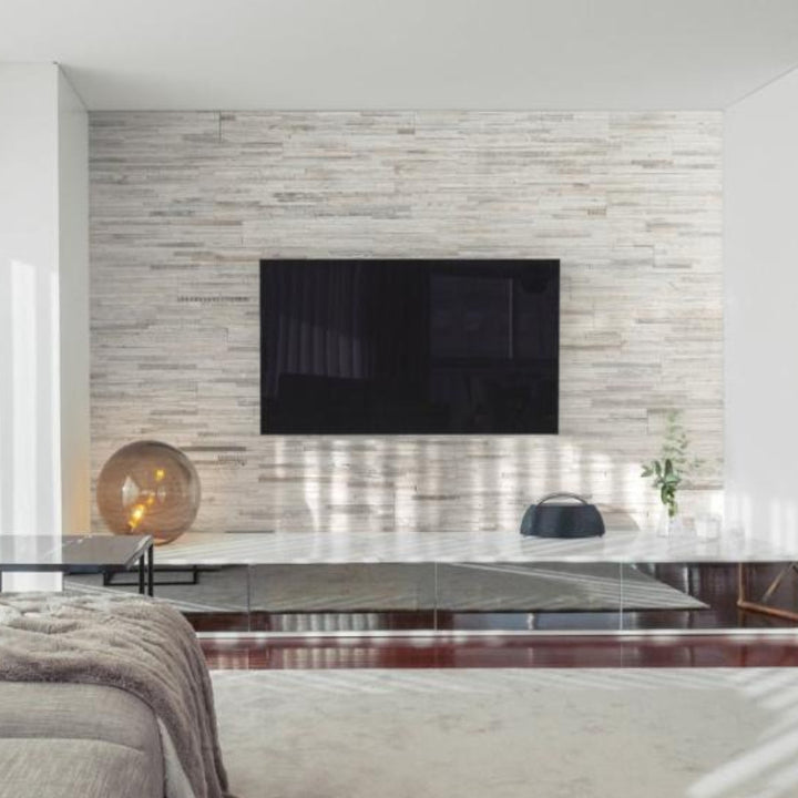 Marble Wall Panels 1Sqm as installed in a contemporary living room
