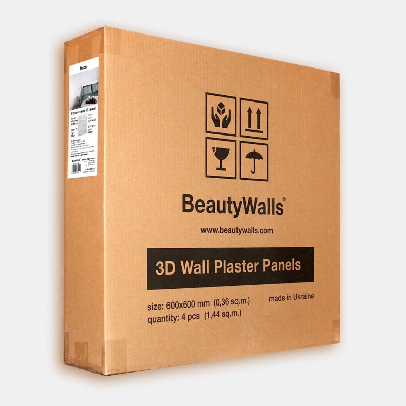 Packaging for Moon 3D Plaster Wall Panels