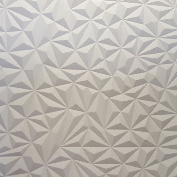 Close-up of the Quartz 3D MDF wall panel with triangular relief patterns