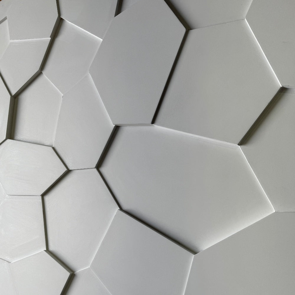 Shale 3D MDF Wall Panel in white