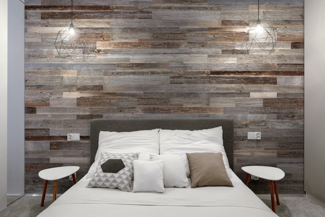 Silver Weathered Plank Wood Wall Panels 1 Sqm - The 3D Wall Panel Company