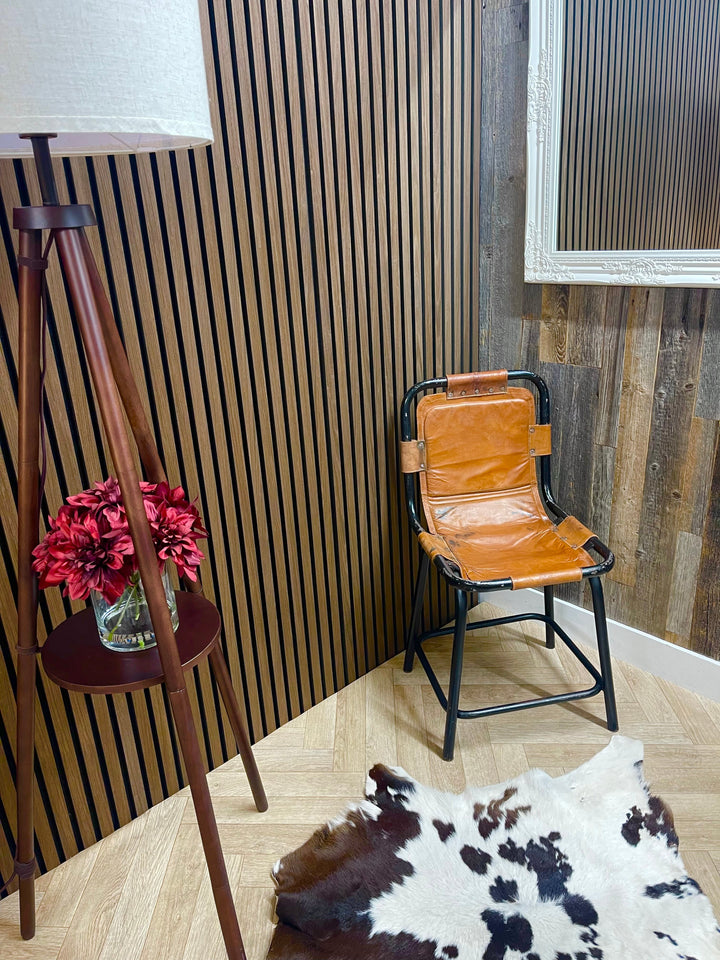 Dark Walnut Acoustic Slatwall Panel | Real Wood Veneer Wall Panels UK - The 3D Wall Panel Company