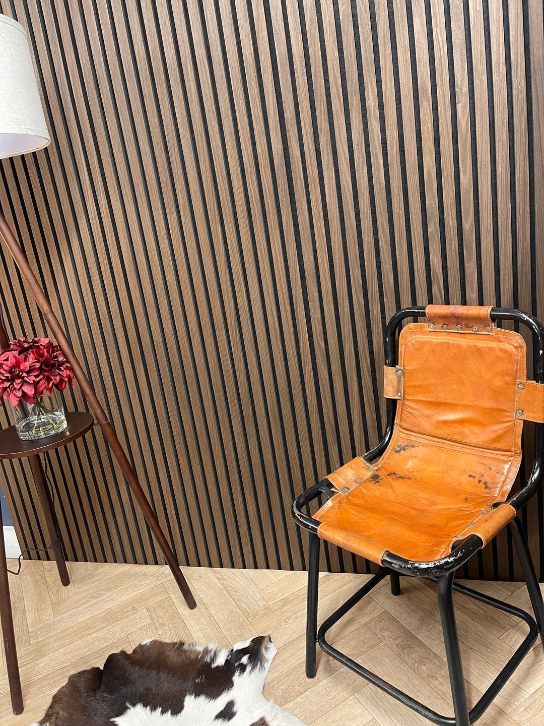 Dark Walnut Acoustic Slatwall Panel | Real Wood Veneer Wall Panels UK - The 3D Wall Panel Company