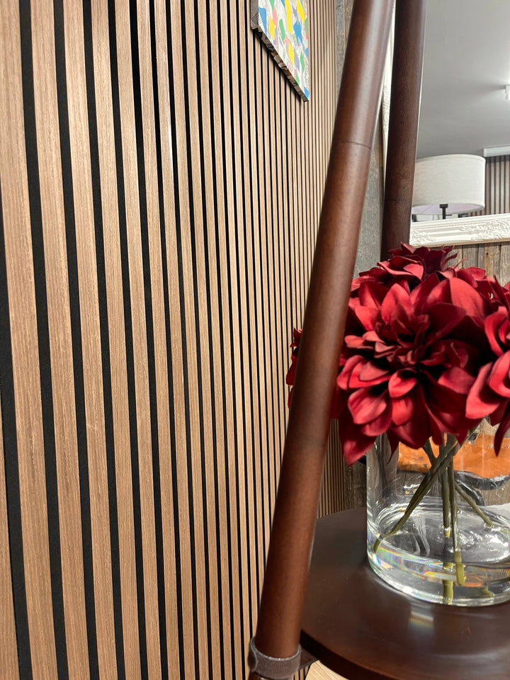 Dark Walnut Acoustic Slatwall Panel | Real Wood Veneer Wall Panels UK - The 3D Wall Panel Company