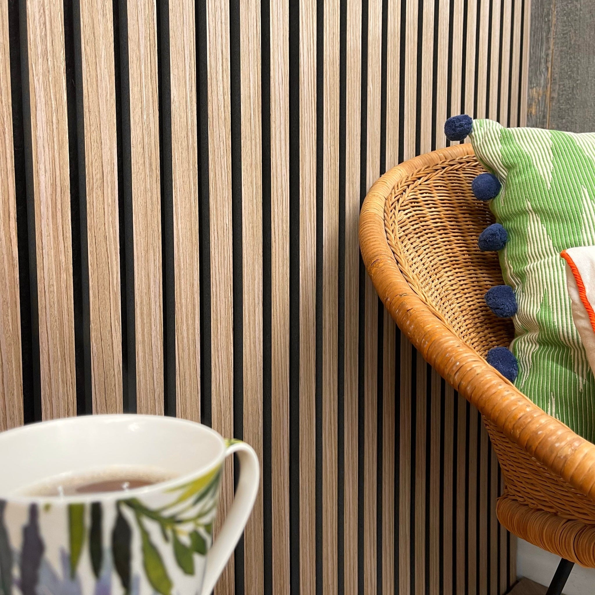 English Ash Acoustic Slatwall Panel | Stylish Real Wood Veneer – The 3D ...