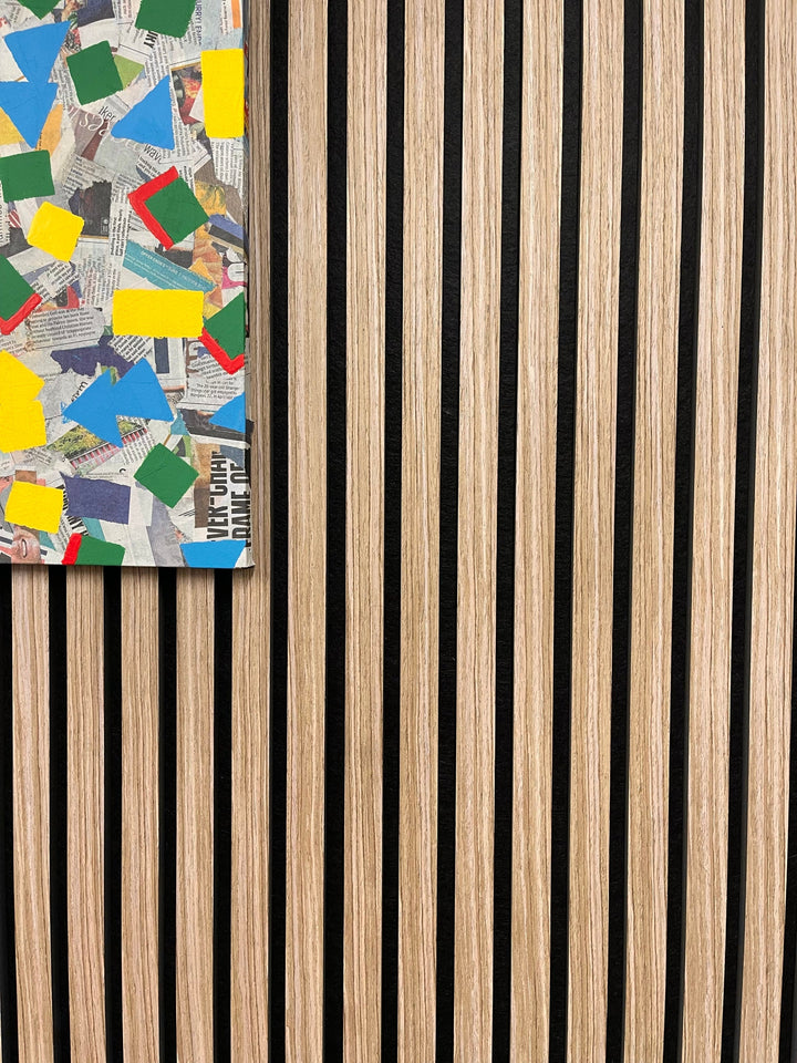 English Ash Acoustic Slatwall Panel | Stylish Real Wood Veneer - The 3D Wall Panel Company