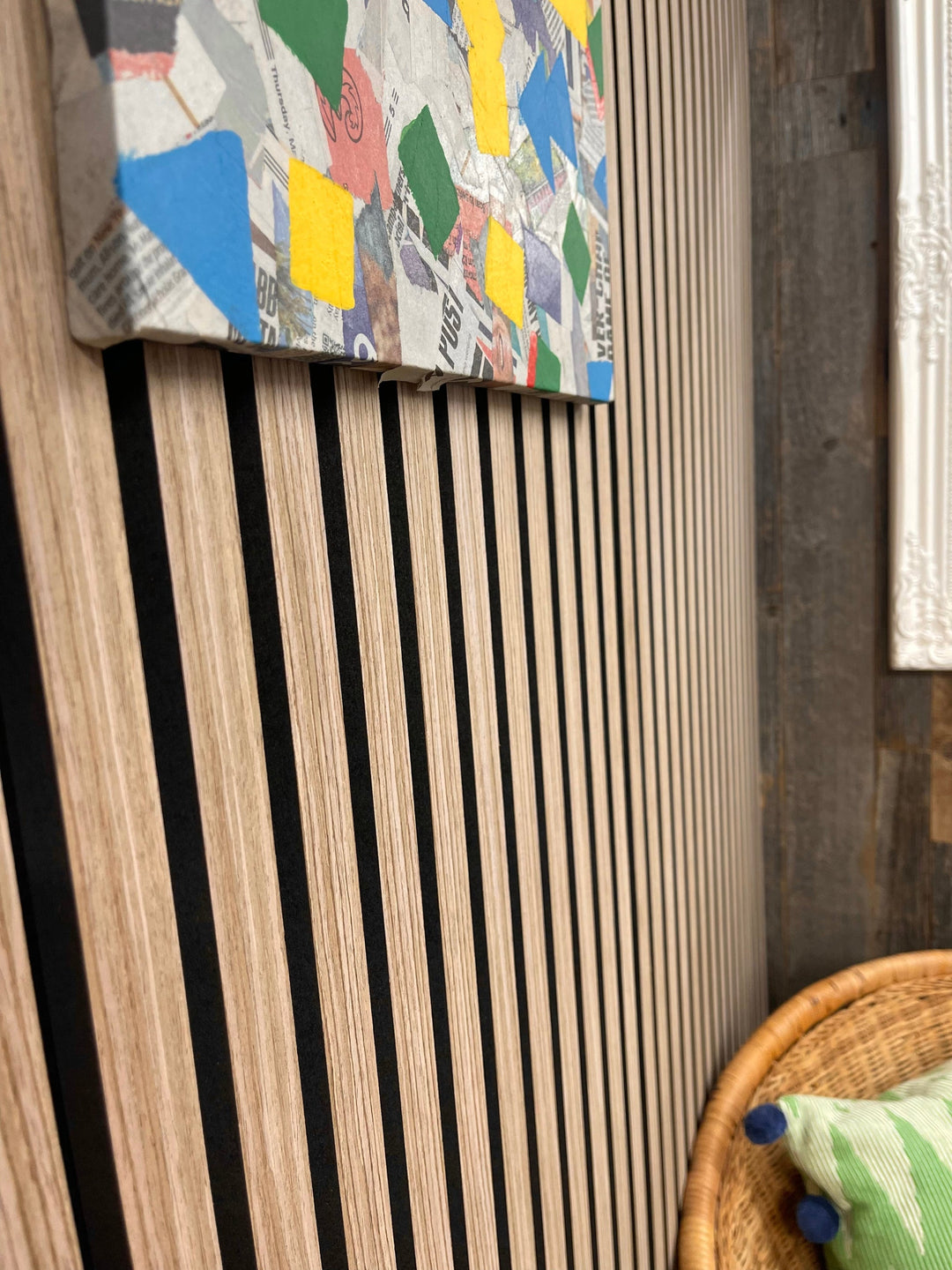 English Ash Acoustic Slatwall Panel | Stylish Real Wood Veneer - The 3D Wall Panel Company