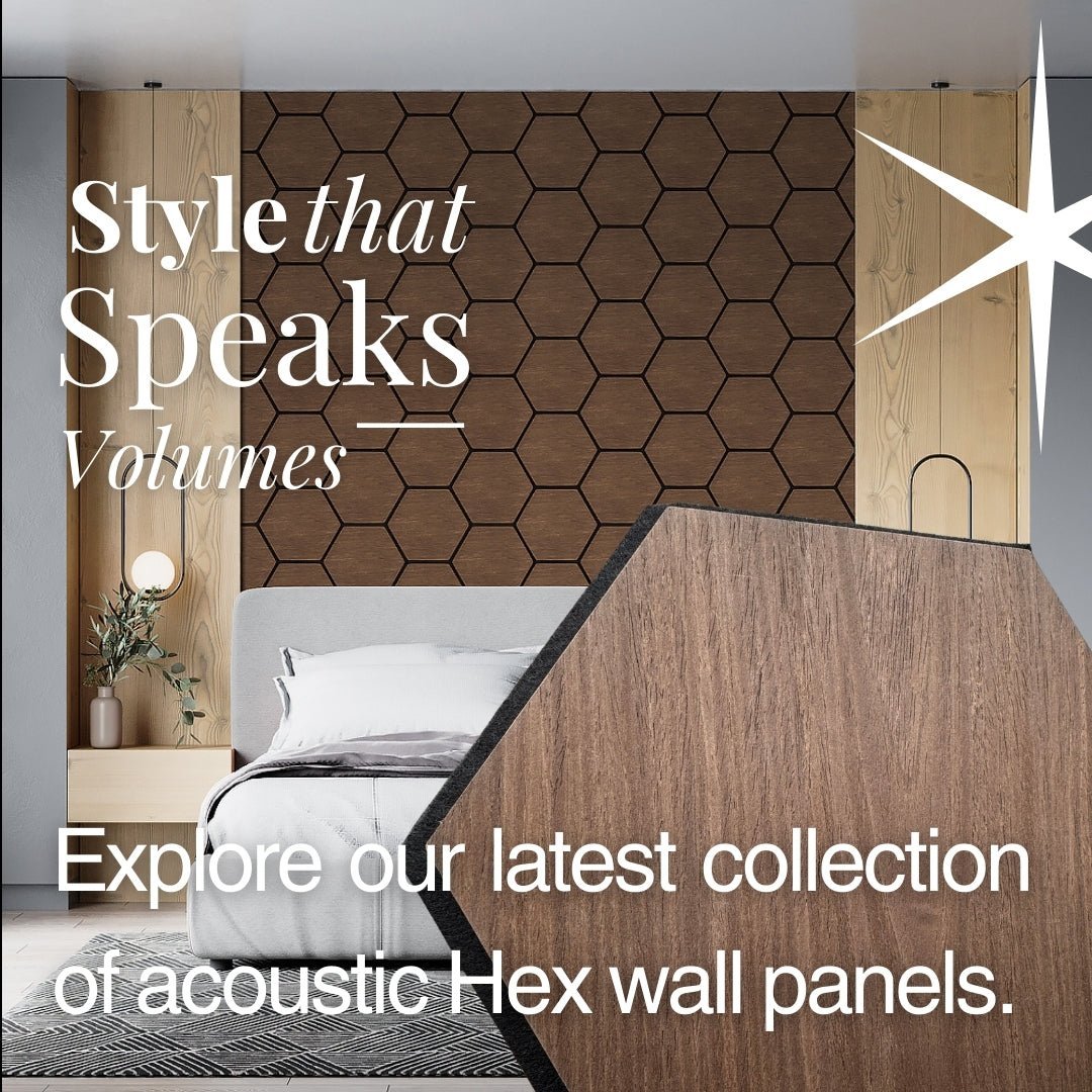 English Ash Hex Acoustic Wall Panels - The 3D Wall Panel Company