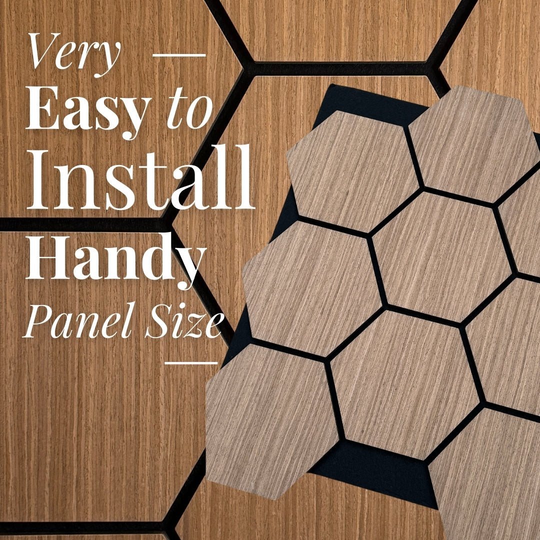 English Ash Hex Acoustic Wall Panels - The 3D Wall Panel Company