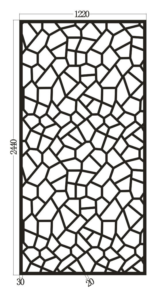 Fracture / Grill MDF Fretwork Panel - The 3D Wall Panel Company
