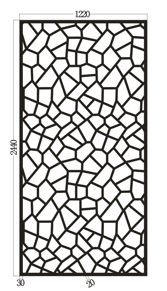 digital drawing of facture Fretwork Panel