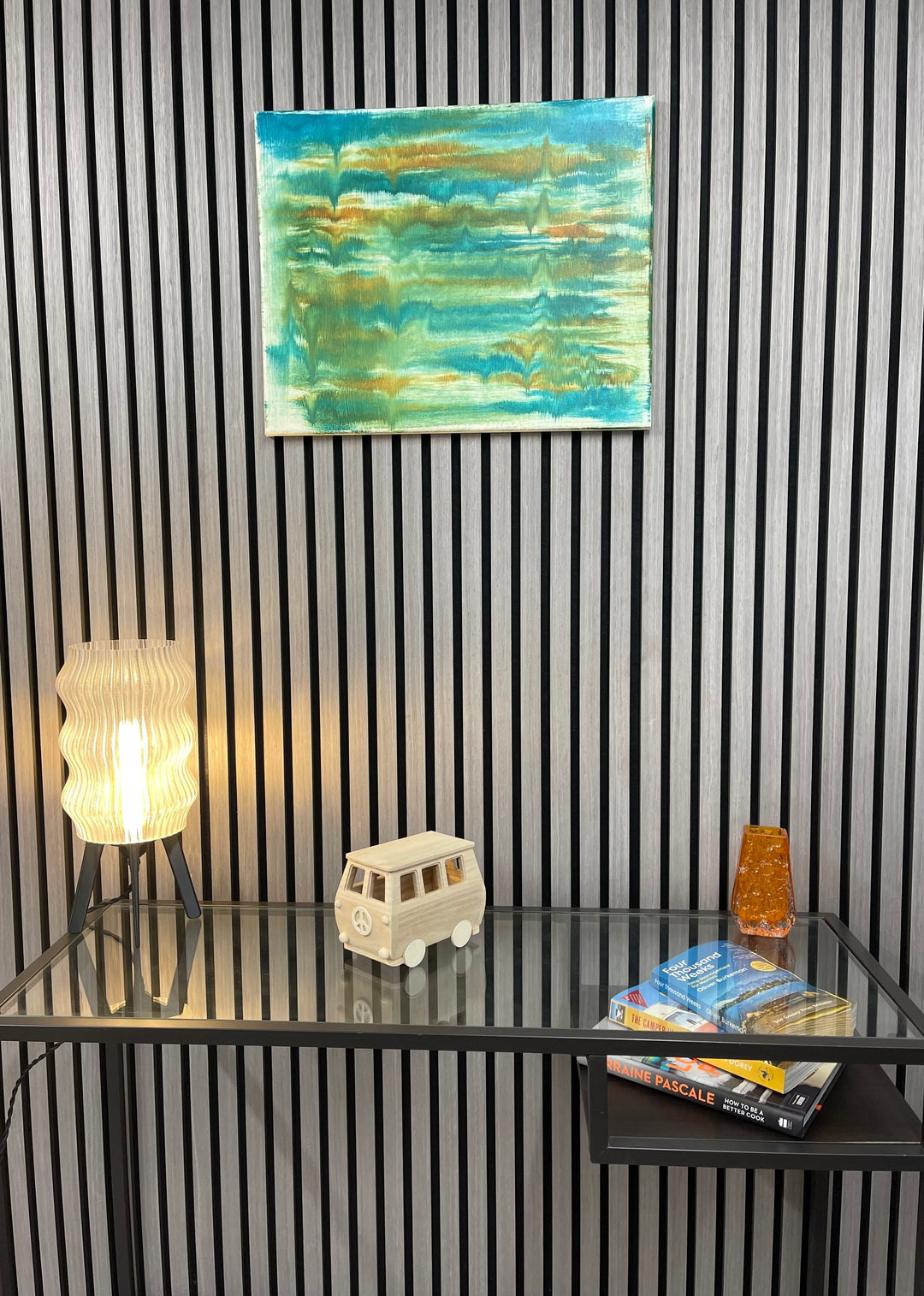 Grey Satin Acoustic Wall Panel | Modern Slatted Design UK - The 3D Wall Panel Company
