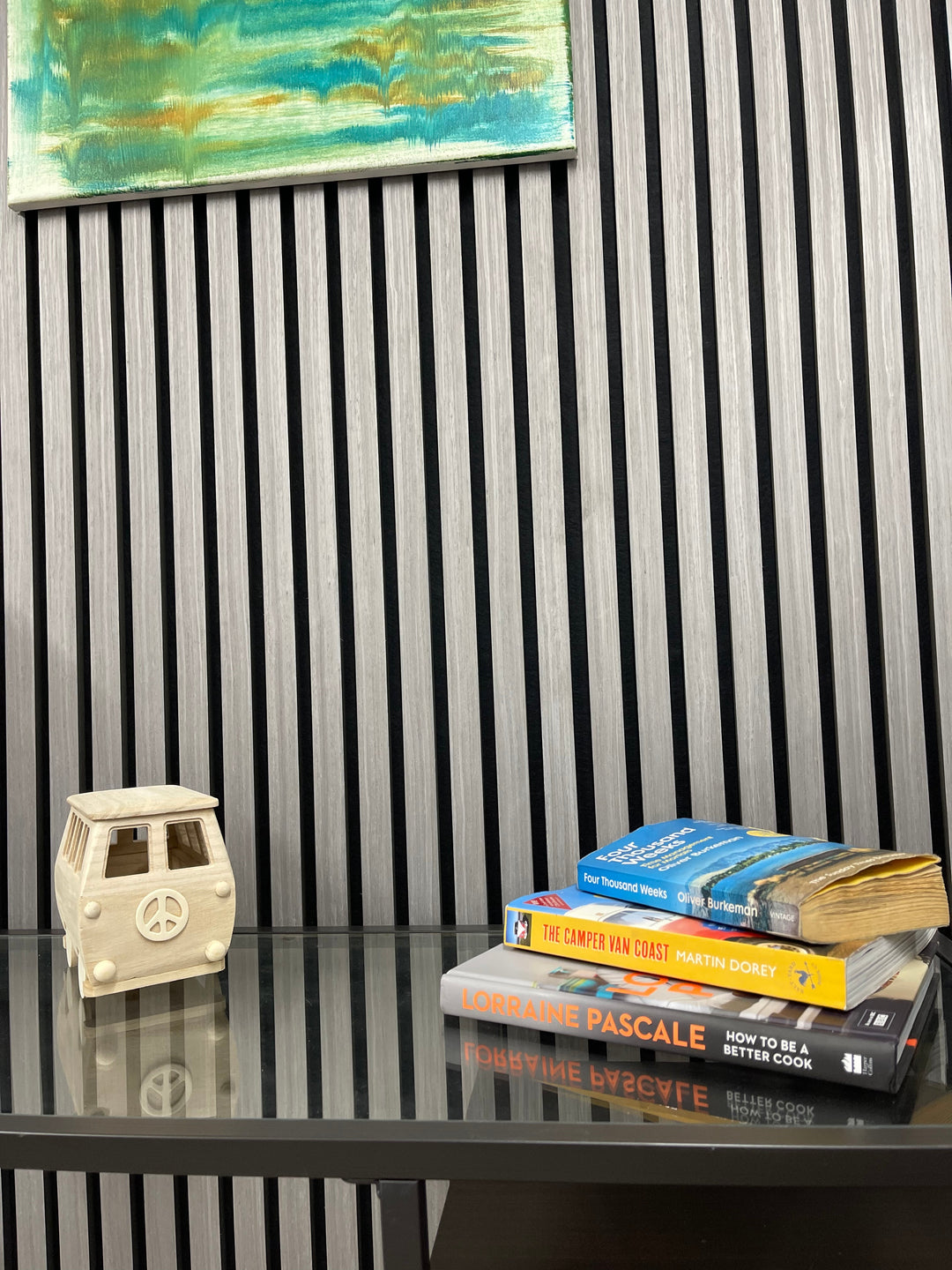 Grey Satin Acoustic Wall Panel | Modern Slatted Design UK - The 3D Wall Panel Company