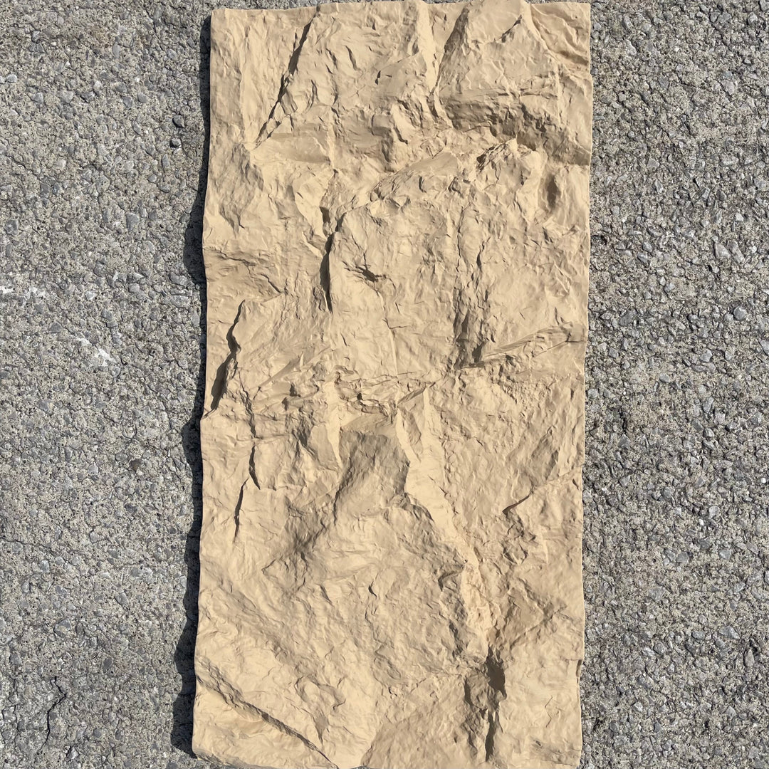 Sandstone Natural Rock PU 3D wall panel - warm sandy tone textured surface