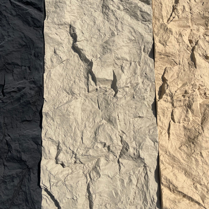 3 different colours of real stone PU panels for home decor