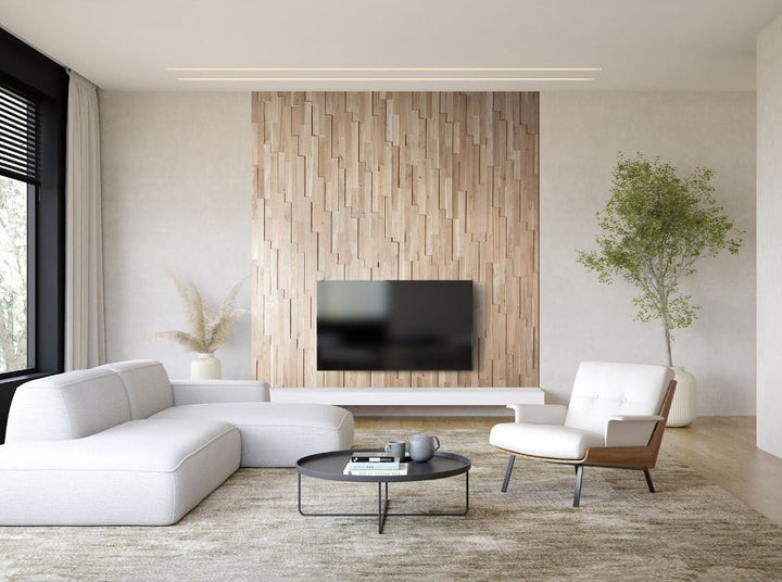 Oak Slat Wall Panels 1 Sqm - The 3D Wall Panel Company