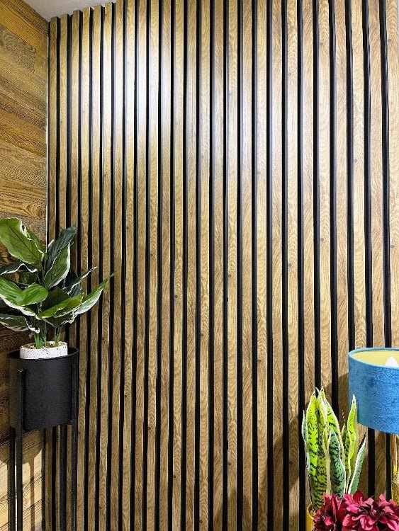 Old Walnut Slat Wall Eco Panels - The 3D Wall Panel Company
