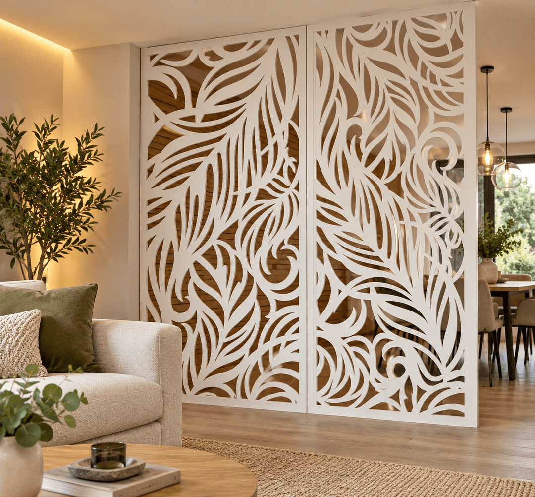 Organic MDF Fretwork Luxury Screen - The 3D Wall Panel Company