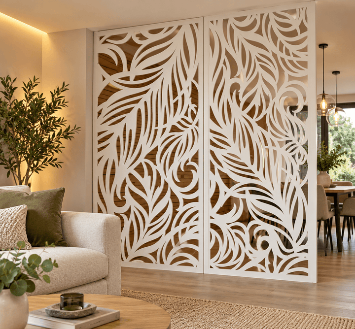 Organic MDF Fretwork Luxury Screen - The 3D Wall Panel Company