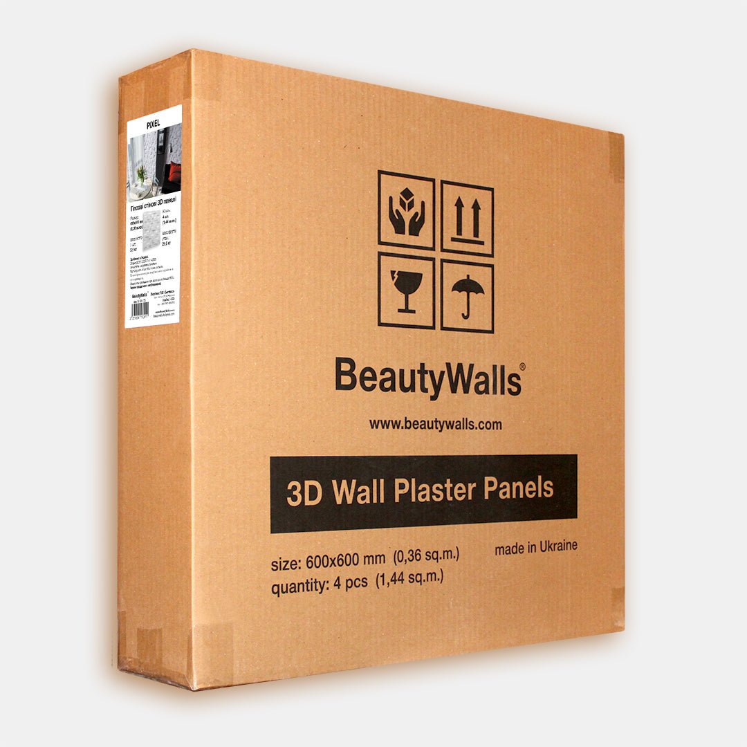 Pixel 3D Plaster Wall Panels 1.44 sqm - The 3D Wall Panel Company
