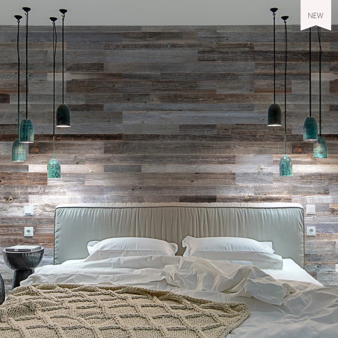 Silver Weathered Plank Wood Wall Panels 1 Sqm - The 3D Wall Panel Company