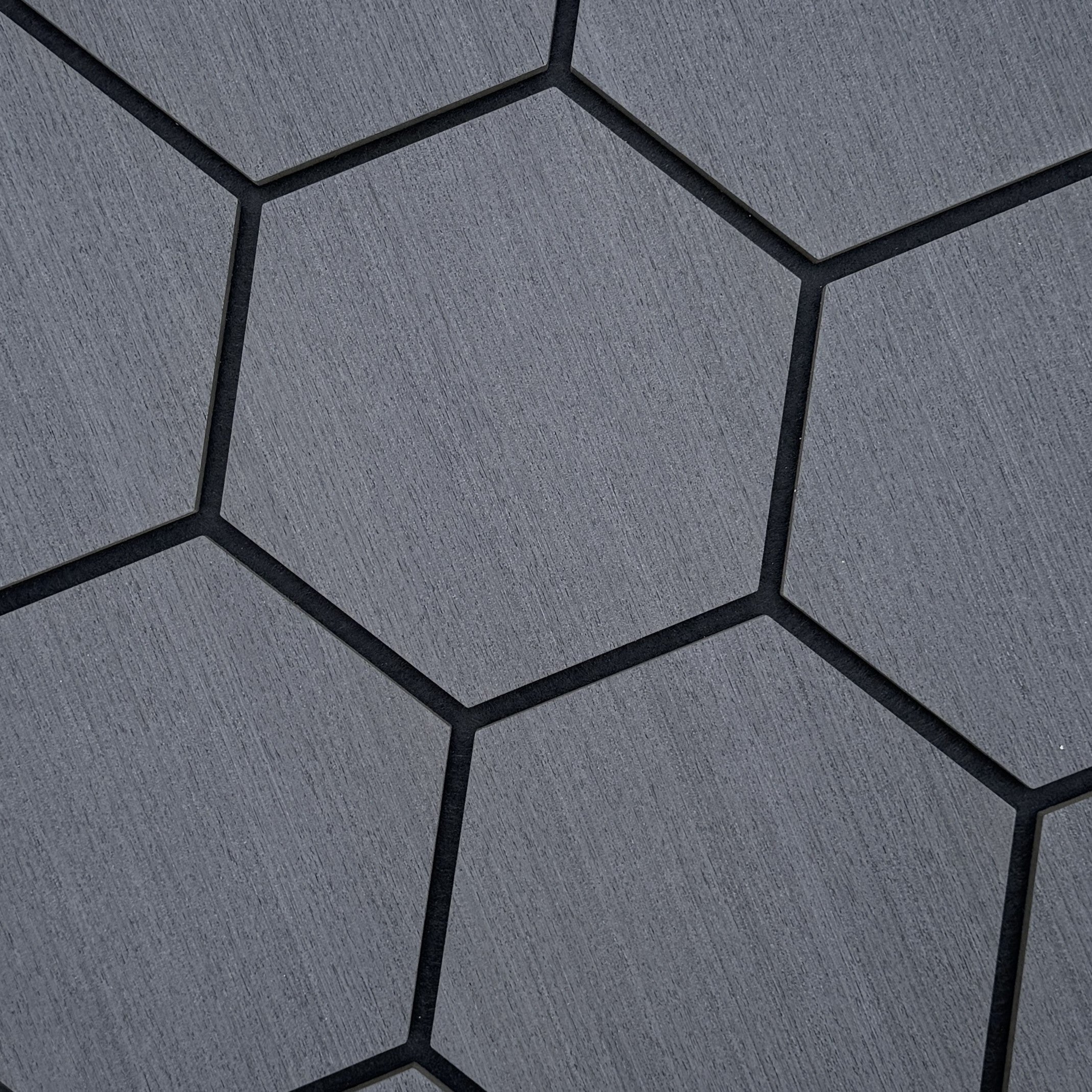 Charcoal Oak Hex Acoustic Wall Panels – The 3D Wall Panel Company