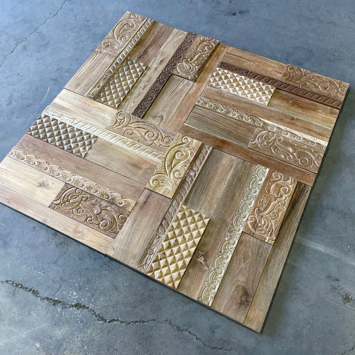 Teak Carved Panels - The 3D Wall Panel Company