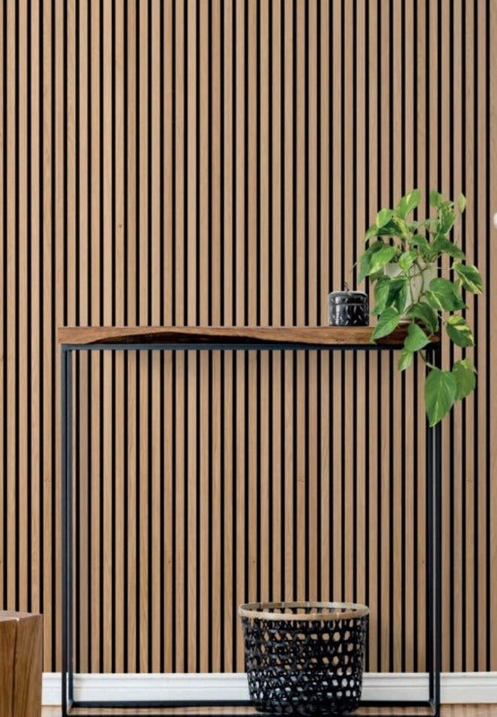 Walnut Acoustic Slat Wall Panel - The 3D Wall Panel Company