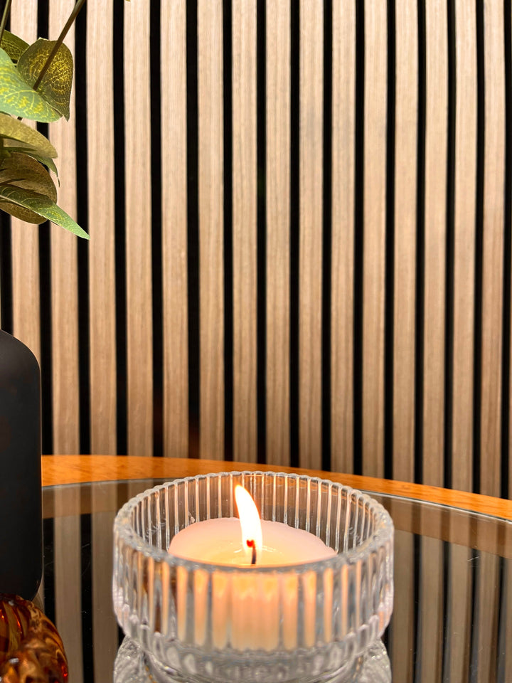 Walnut Acoustic Slatwall Panel – Real Wood Veneer (2400 x 600 mm) - The 3D Wall Panel Company