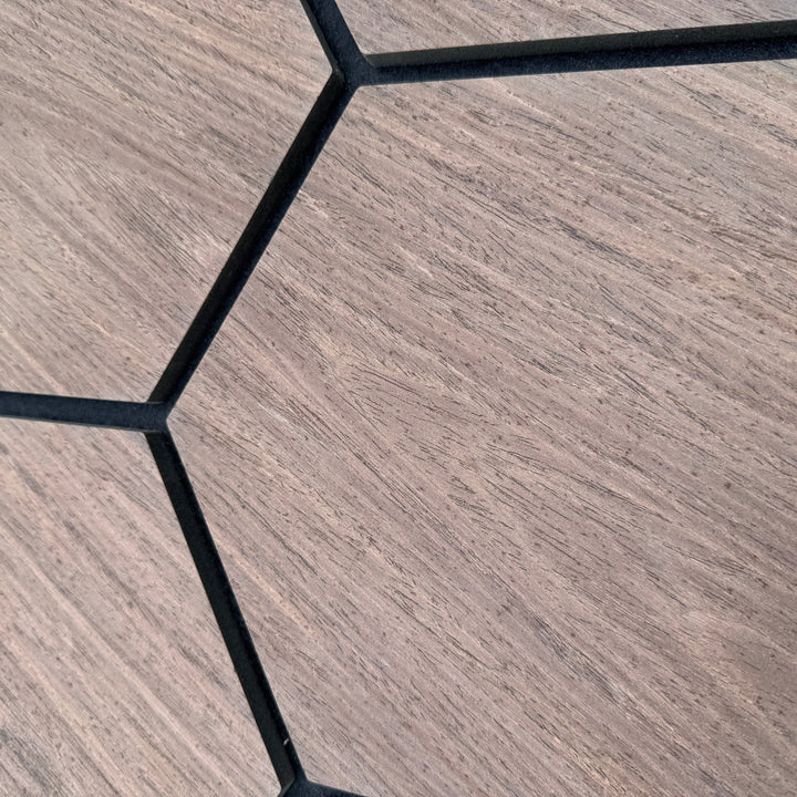 Walnut Hex Acoustic Wall Panels - The 3D Wall Panel Company