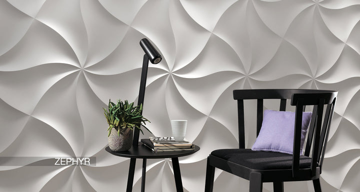 Zephyr 3D Plaster Wall Panels 1.44 sqm - The 3D Wall Panel Company